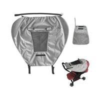 HDGSAFD Pare-soleil pour poussette - Protection UV - Gris - Imperméable - Plastique - Nylon