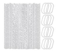 HDGSAFD Rideau De Douche Anti-Moisissure, Accessoires De Salle De Bain, Rideau De Douche Vertical, 1 Pièce avec Boucle en Métal