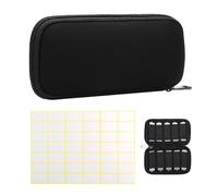 HDGSAFD Sac De Rangement USB, Étui Électronique, Noir, Plastique, 15 x 21 x 1 cm, Compatible jusqu'à 14 pouces, Protection Robuste, Boîtier De Rangement USB