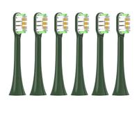 HDGYUA Têtes de Brosse de Rechange sans cuivre et sans métal for SOOCAS X3/X3U/X5, 4 Buses à Poils Souples Menthe/VanGo Vert/Violet (4 Violet)(6vangogreen)