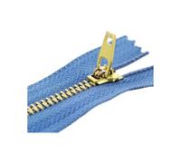 Hdhfjks Fermetures à glissière en métal à Verrouillage Automatique, 10/13/15/18/20 cm, 5 pièces, 3#, pour Couture de vêtements, Laiton,Denim,18 cm
