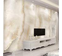 HDHGKYY 3D Salon Mural Papier Peint Art Peinture Murale Abstrait Beige Motif De Marbre Salon TV Fond D'écran