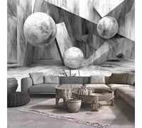 HDHGKYY Photo papier peint 3D boule ronde en trois dimensions pierre ciment peinture murale salon canapé TV fond décoratif mural