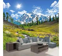 HDHGKYY Plateau de Montagne de Neige Paysage Naturel 3D Salon Papier Peint Papier Peint Mural Salon canapé Chambre TV Fond décoration de la Maison