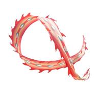 HDICUHNANU Costume de Danse Ruban De Danse du Dragon Chinois 3D Coloré, Banderoles Lion en Soie, Fluide Et Nouvel an Chinois(Rot,6m)