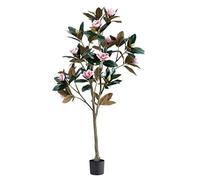 HDICUHNANU Fausse Verte Magnolia Arbre Artificiel Plante en Pot Salon Chambre Décoration Faux Sol Simulation Fake Trees(160cm)