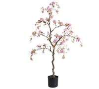HDICUHNANU Fausse Verte Plante Artificielle en Plastique De Faux Arbre Bégonia pour La Décoration Intérieure Et Extérieure Bureau À Domicile Fake Trees(120cm)