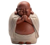 HDICUHNANU Statue de Bouddha en Méditation Thaïlande Petites Statues De Bouddha Riant 9.4 Pouces, Sculptures en Céramique, Décoration Maison, Ornement la Terrasse(A)