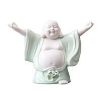 HDICUHNANU Statue de Bouddha en Méditation Thaïlande Petites Statues De Bouddha Riant, Sculptures en Céramique, Décoration Maison, Ornement Voiture la Terrasse