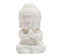 HDICUHNANU Statue de Bouddha en Méditation Thaïlande Statue De Bouddha Assis Mignon 4 Pouces, pour La Maison, Le Salon, Décoration Voiture la Terrasse(White)