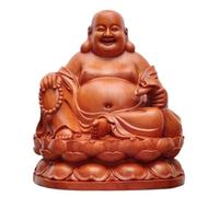 HDICUHNANU Statue de Bouddha en Méditation Thaïlande Statue De Bouddha en Résine 15 Pouces, Sculpture avec Grand Ventre, Riant, pour Décoration Maison, Bureau la Terrasse(B)