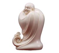 HDICUHNANU Statue de Bouddha en Méditation Thaïlande Statue De Bouddha Maitreya en Poterie Porcelaine pour La Bonne Chance, Céramique pour Décoration Maison la Terrasse(C)