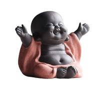 HDICUHNANU Statue de Bouddha en Méditation Thaïlande Statue De Bouddha Riant en Sable Violet, Heureux, Petit Bébé Mignon, Moine, Figurine, Décoration Maison la Terrasse(B)