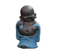 HDICUHNANU Statue de Bouddha en Méditation Thaïlande Statue De Bouddha Riant en Sable Violet, Heureux, Petit Bébé Mignon, Moine, Figurine, Décoration Maison la Terrasse(D)