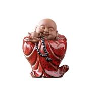 HDICUHNANU Statue de Bouddha en Méditation Thaïlande Statue De Bouddha Riant pour La Décoration Maison Et Voiture, Figurine Porte-Bonheur en Céramique, D'intérieur la Terrasse(B)