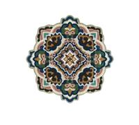 HDICUHNANU Tapis de Salon,Bureau Décoration Tapis D'intérieur Rond Vintage en Forme De Fleur, pour Salon, Chambre À Coucher, Cuisine Confortable(B,140cm)