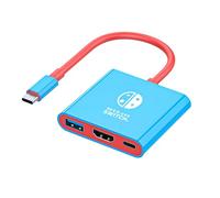 Hdiwousp Station d'accueil pour Nintendo Switch, adaptateur TV portable USB C vers HDMI, prend en charge 4K/60Hz Steam Deck/Nintendo Switch OLED, commutateur d'accueil de voyage avec port HDMI2.0