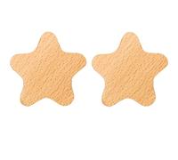 HDJNal 2 pcs Boutons de meuble en forme d'étoile en bois Boutons décoratifs en bois pour commode avec vis Poignées de commode à monter soi-même Poignées de commode en bois non finies Poignées de