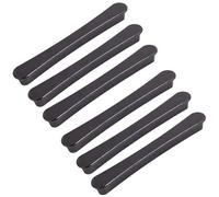 HDJNal CC Lot de 6 poignées de tiroir et d'armoire contemporaines en bois de frêne peint noir, style simple et moderne pour cuisine, chambre à coucher ou bureau 192 mm