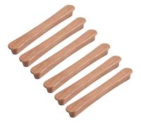 HDJNal CC Lot de 6 poignées de tiroir et d'armoire contemporaines en bois de noyer 192 mm, poignées de meubles élégantes, style simple et moderne pour cuisine, chambre à coucher ou bureau