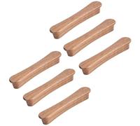 HDJNal CC Lot de 6 poignées de tiroir et d'armoire contemporaines en bois de noyer 96 mm, poignées de meubles élégantes, style simple et moderne pour cuisine, chambre à coucher ou bureau