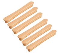 HDJNal CC Lot de 6 poignées de tiroir et d'armoire contemporaines en bois de plage 192 mm, poignées de meubles élégantes, style simple et moderne pour cuisine, chambre à coucher ou bureau