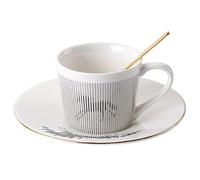 HDJNal Ensemble de tasses à café créatives de luxe art mirage avec image inversée tasse à thé, soucoupe, tasses à café, tasse à miroir et soucoupe pour cappuccino, latte, expresso (cheval)