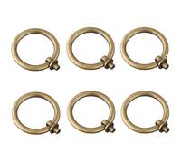 HDJNal Lot de 6 anneaux de traction ronds de 50 mm avec vis en bronze antique - Boutons de tiroir vintage pour meubles, armoires, placards