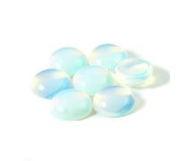 HDJSDB Lot de 10 cabochons ronds en pierre naturelle de 4/6/8/10/12 mm, pour la fabrication de bagues, boucles d'oreilles, bracelets, colliers, bijoux, opale, 4 mm
