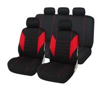 HDJYCZM Ensembles Housses Siège Voiture pour Opel Karl 2015-2025, Ensemble Complet Housses SièGe ImperméAbles Protection Accessoire,Black and Red