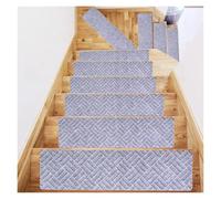 HDKAH Tapis d'escalier Auto-adhésifs en TPR antidérapant 76 x 20 cm, Tapis en Relief brossé à Plusieurs reprises(Grey)