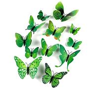 HDKAJL 72 Pièces 3D Papillon Decoration, Autocollants Muraux Papillon, Décoration de Papillon, 3D Stickers Papillons Muraux pour Decoration Chambre Fille, Chambre d'enfant, Chambre à Coucher, Salon