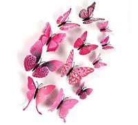 HDKAJL 72 Pièces 3D Papillon Decoration, Autocollants Muraux Papillon, Décoration de Papillon, 3D Stickers Papillons Muraux pour Decoration Chambre Fille, Chambre d'enfant, Chambre à Coucher, Salon