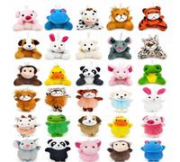 HDKAJL Lot 30 Mini Peluches, Déco Calendrier Avent & Œufs Pâques