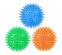 HDKAJL Lot de 3 Balles pour Chien, Balle Couinante pour Chien Jouet Chiot, Balle à Pique pour Chien, Balle Chien Indestructible, Jouet couineur pour Chien, Balle à Picots à mâcher pour Petits Chiens