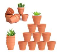 HDKAJL Pots Terre Cuite 20pcs 4,8cm, Drainage succulentes Cactus Bricolage | Pots argile poreux sans vernis à peindre, décoration intérieure et extérieure pour bureau et balcon