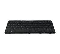 HDKEAN Clavier anglais original US sans rétroéclairage avec cadre pour HPprobook 450 455 470 G0 450G1 455G1 Noir