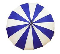 HDKEAN Parapluie, parapluie pagode élégant, grand parapluie à rayures colorées pour femme, bleu/blanc, As shown in the picture