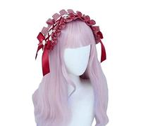 HDKEAN Serre-tête délicat élégant avec nœud papillon fraise biscuit - Accessoire de déguisement pour femme