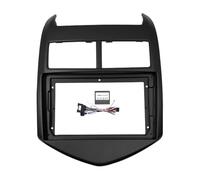 HDKENF Façade d'autoradio 1-2 DIN pour cadre DVD de voiture - Kit de fixation audio pour Chevrolet Aveo Sonic 2011 12 13 - Double lecteur radio (cadre et bus CAN)