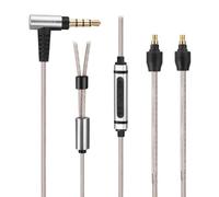 HDKFSUJ Cordon pour écouteurs Audio Jack 5N OFC, 3.5mm, 120cm, 47 pouces, avec ou sans micro, Compatible avec les écouteurs Sennheiser IE 40 PRO IE40PRO(With Microphone)