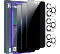 HDKHA-[3+3Pièces] Verre Trempé pour iPhone 14 Pro Ecran Anti Espion Accessoire 3 Pièces Vitre Protection 3 Pièces Protection Camera Objectif Arriere Appareil Photo