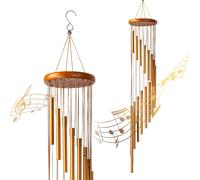 HDKHA-Carillon à Vent Extérieur, 90cm Carillon Éolien avec 18 Tube en Alliage D'aluminium,36"" Carillon de Vent Carillon Mobile à Vent Exterieur Eolienne Décoration Jardin Maison Porche Patio Cour Bal