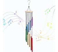 HDKHA-Carillon à Vent, Tube Couleur Aluminium Carillon à Vent, Carillons a Wind Exterieur, Carillons Décoratifs d'Extérieur pour Jardin, Maison, Patio, Balcon Décoration
