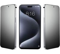 HDKHA-Lot de 3 films de protection d'écran mats pour iPhone 15 Pro - En verre trempé - Anti-traces de doigts - Anti-peeping - 9H - Brise-vue - Pour Apple 15 Pro - 6,1