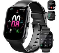 Hdkha-Montre Connectée Femme Homme, Avec Appel Bluetooth, 1.95""Hd Ecran Incurvé Smartwatch, 110+ Sportifs Montre Podomètre, Sommeil/Cardiofrequencemetre Montre Sport, Ip68 Étanche Pour Android Ios, N