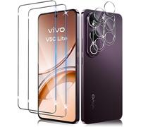 Hdkha-Verre Trempé Pour Vivo V50 Lite 4g/5g, 2 Pièces Film Protection Écran Et 2 Pièces Caméra Arrière Protecteur, Anti-Rayures,Dureté 9h Glass, Hd Transparent