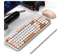 HDkxbf Clavier Expérience De Clavier De Jeu Plaisir De Jeu Ultime, Silencieux Et Efficace - Le Clavier De Jeu Ergonomique Et Confortable Comprend Une Souris De Même Couleur(A)