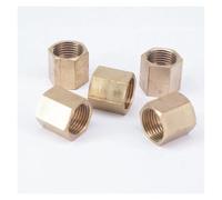 HDKYSWBUEJ 5pc 1/2" Female Thread Brass Pipe Fittings Hex Nut Rod Connector Coupling Full Port