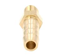 HDKYSWBUEJ 5pcs Length 26mm Hose Barb I/D 6mm x M6 Metric Male Thread Brass Coupler Splicer Connector Fitting for Fuel Gas Water